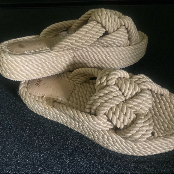 H&M Beige Rope Sandals - Picture 1 of 4
